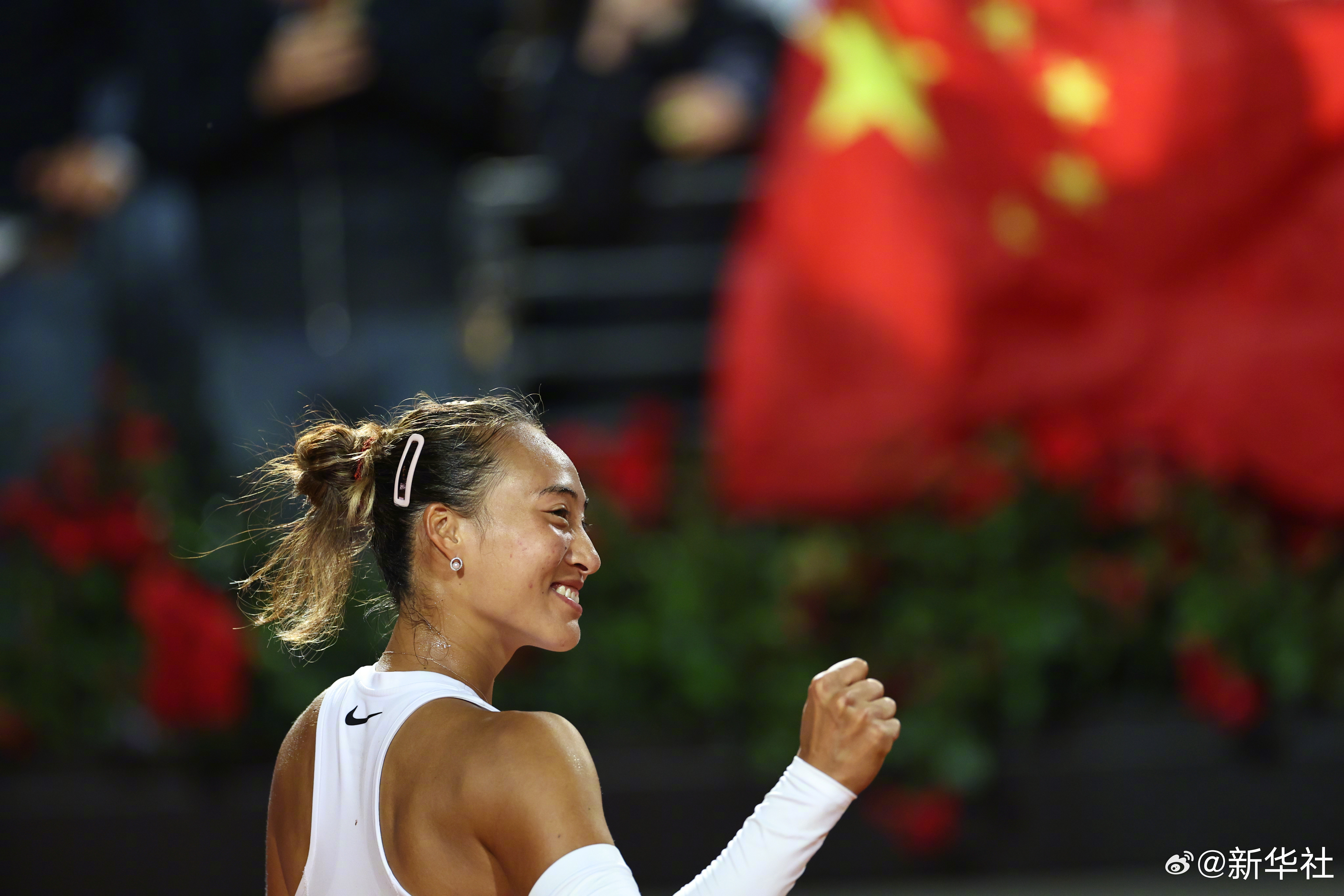 #郑钦文首胜头号种子萨巴伦卡#【祝贺！#郑钦文晋级WTA1000罗马站女单半决赛