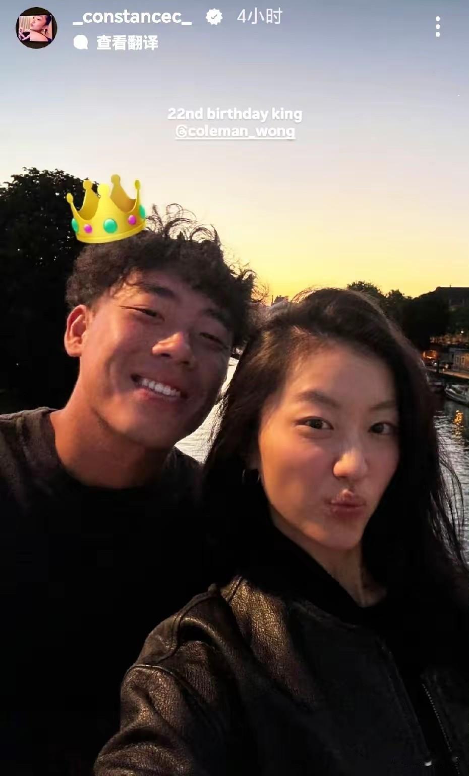 嗑到了！陈奕迅女儿给男友庆生，小情侣大大方方简直太甜啦！男友黄泽林今天满22岁，