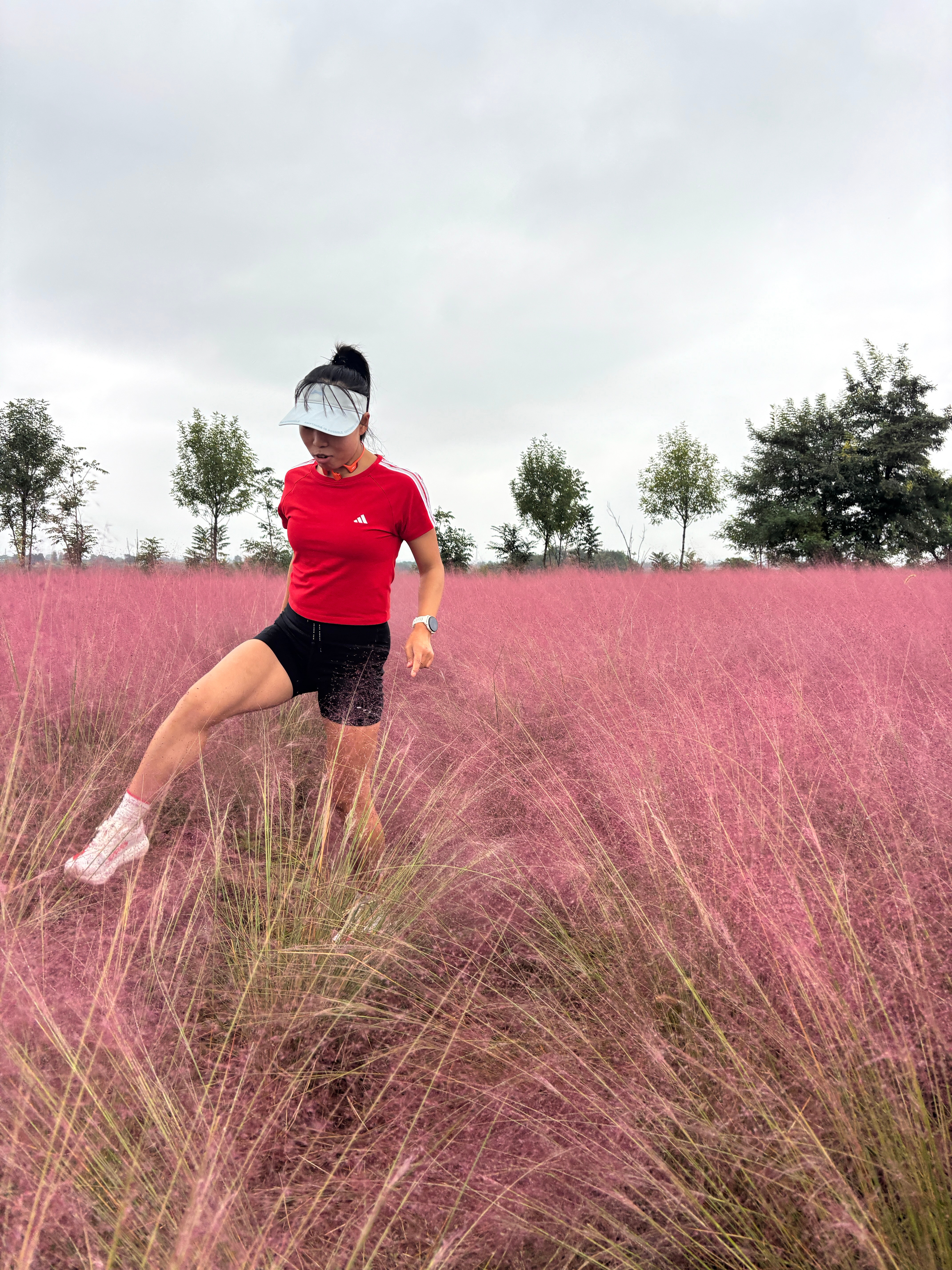 跑步仰韶博物馆打卡17K🏃‍♀️来耍呀赏粉黛草萨门开跑跑步即刻开跑