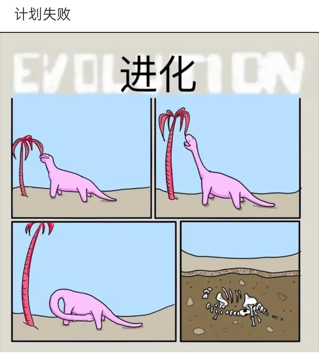 应该是进化失败