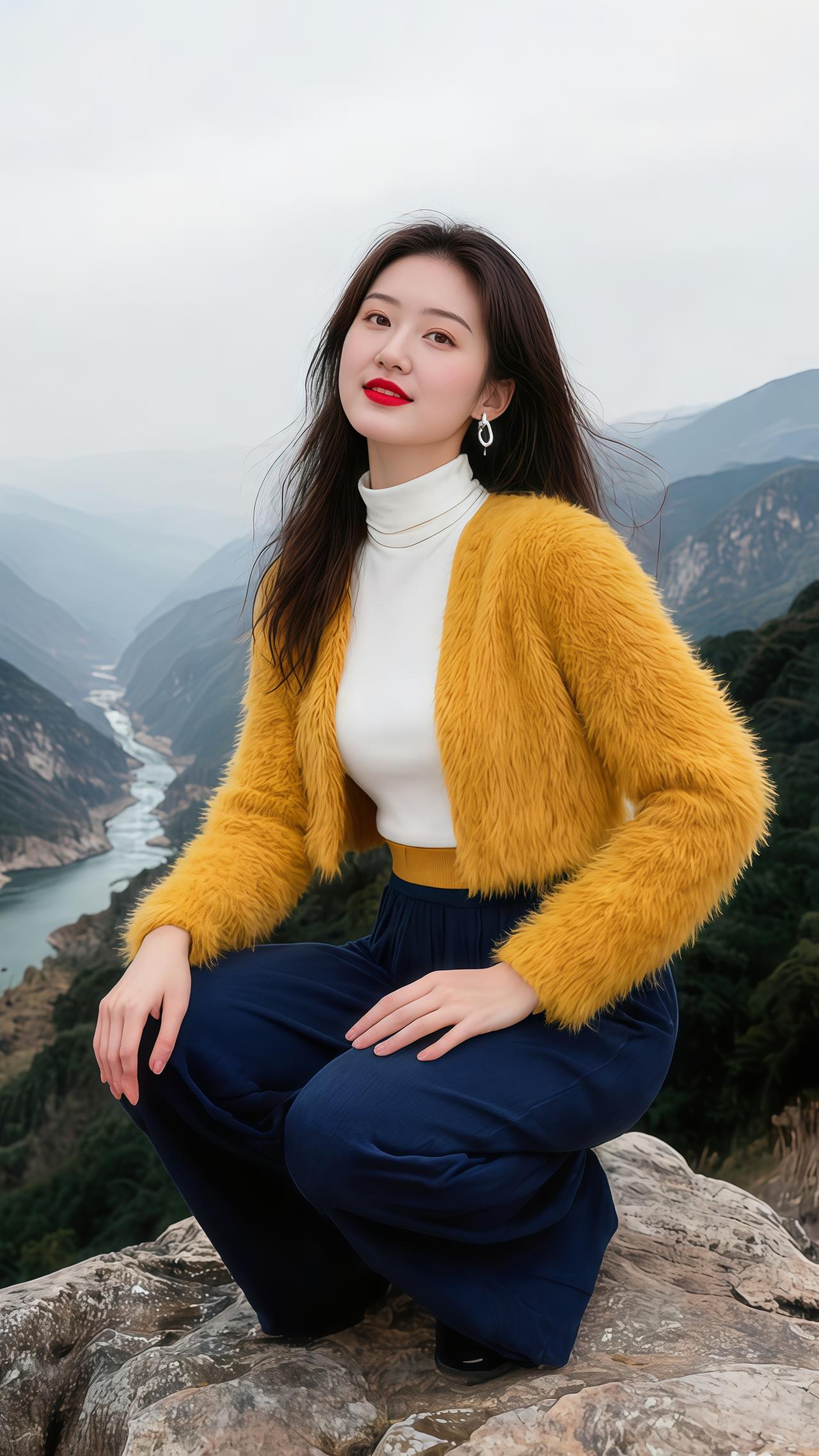 大山里的风景空气就是好户外高端大气穿搭