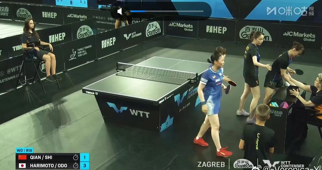 钱天一/石洵瑶🇨🇳止步首轮！张本美和/大藤沙月🇯🇵晋级八强。今日凌晨
