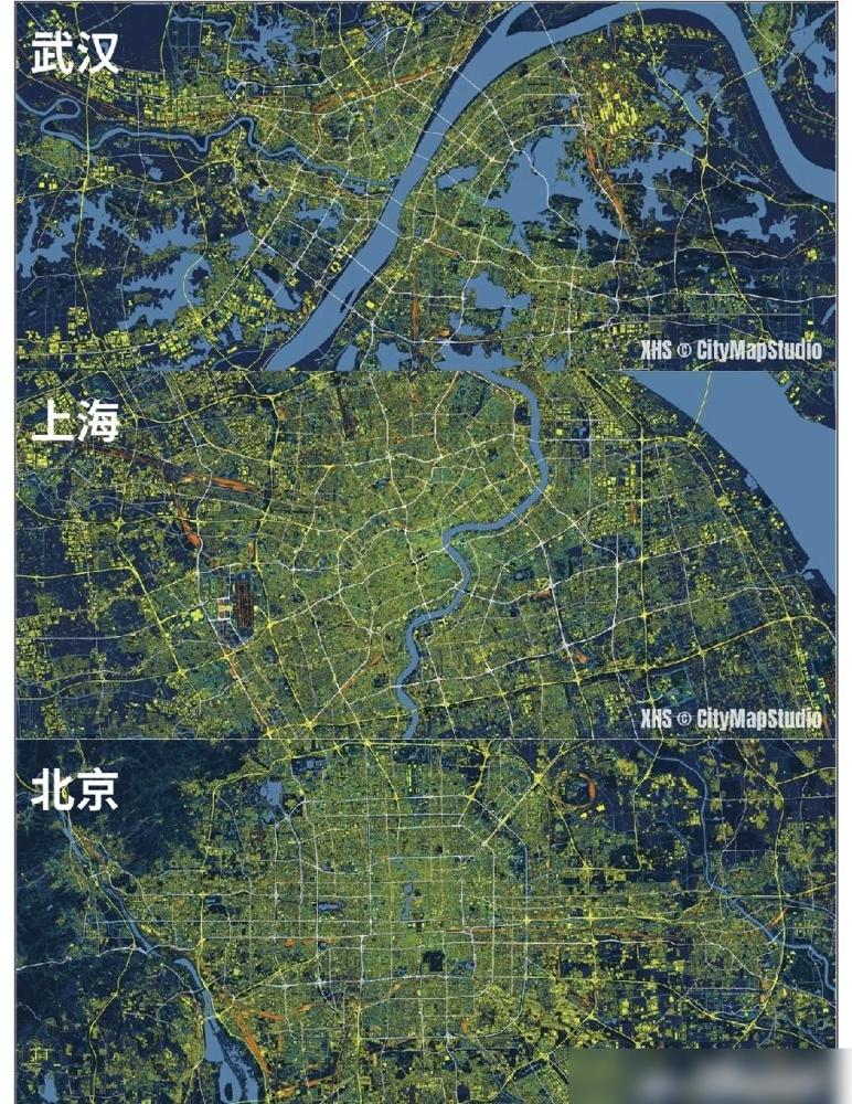 武汉大的只是框架，实际建成面积比上海小多了，因为武汉水域占比太高了。之前没实