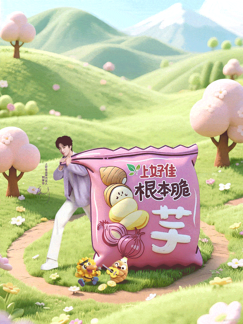 摩登兄弟|刘宇宁上好佳品牌代言人真的很喜欢这个芋泥紫色，好配我们家宇宁今天