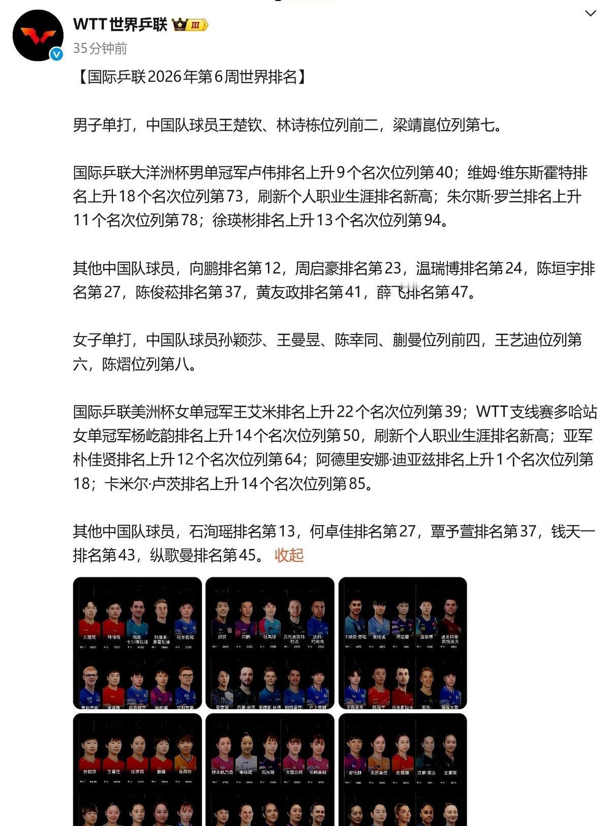 又是一周。我就想问问，孙颖莎和王楚钦那两张世界第一的椅子，是不是用502胶水焊