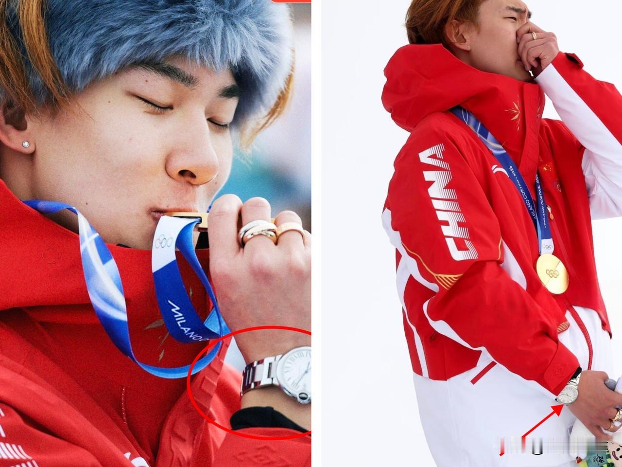 看到苏翊鸣拿金牌那一幕，我第一反应不是他跳得有多牛，而是他领奖时那几个小细节