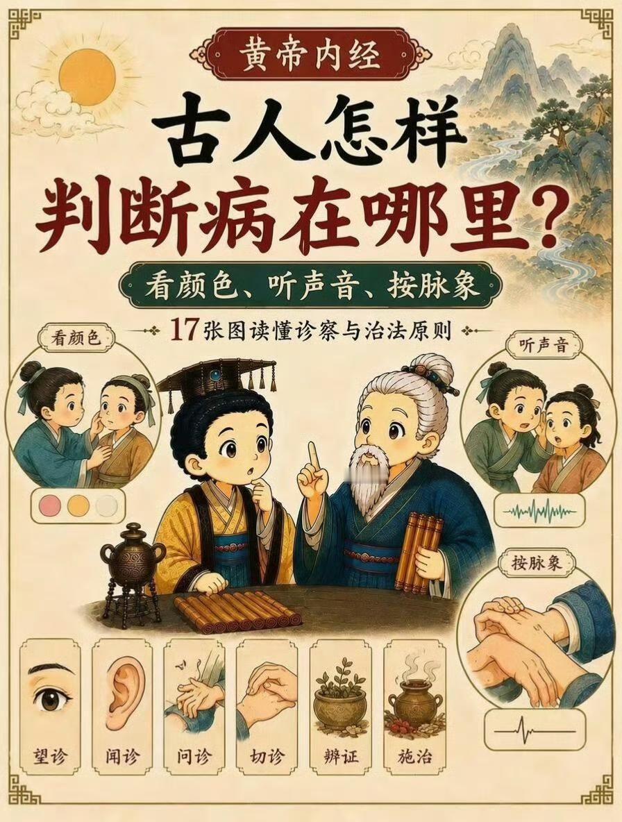 《黄帝内经》这套漫画，把古中医最核心的诊病、治病逻辑讲通透了。古人看病，先辨阴