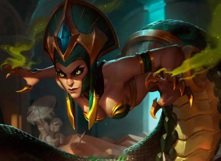 蛇女可以出鞋了超威大加强！测试服蛇女被动更新：随等级提升百分比移速，可以买鞋！蛇