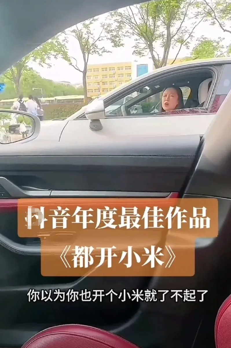 真的把我笑不活了，一个女车主开着自己的小米SU7MAX碰到保时捷，十分嚣张跋扈地
