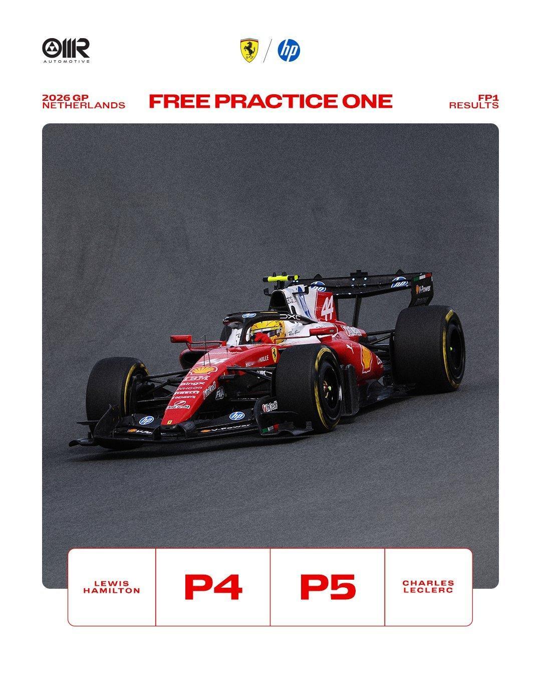 2026赛季F1荷兰🇳🇱大奖赛FP1结束🔚梅赛德斯车队车手安东内利排在第