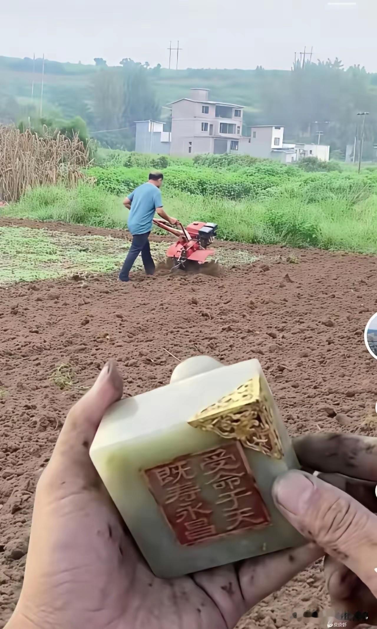 刚从地里扒拉出来的，不知道值不值钱啊。