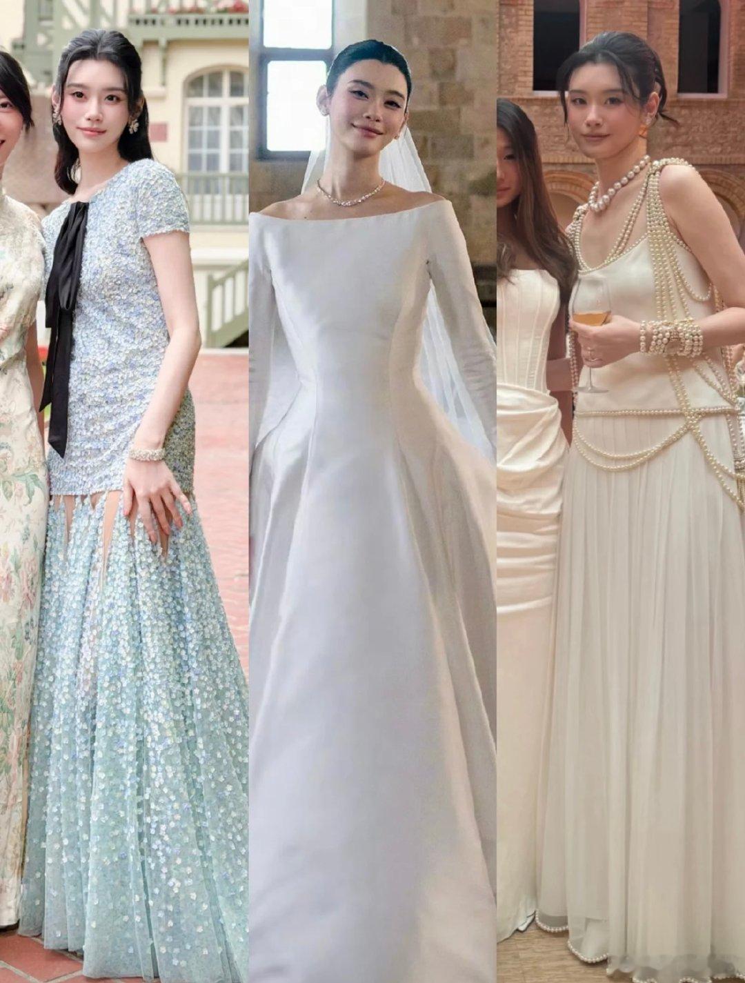 奚梦瑶婚礼第三套高定奚梦瑶婚礼第三套奚梦瑶婚礼第三套高定，挑身形轻松驾驭，气色在