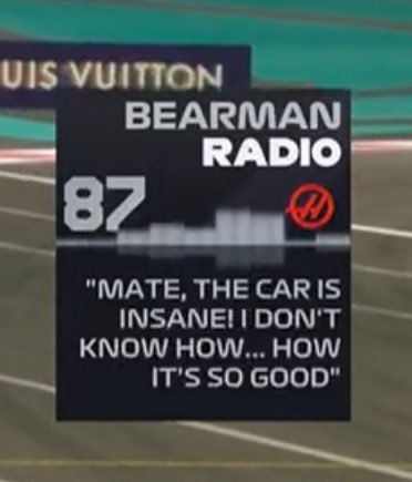 贝尔曼在FP2高居第四，比赛中他很诧异：“这车很疯狂。我不知道它为什么能这么好！