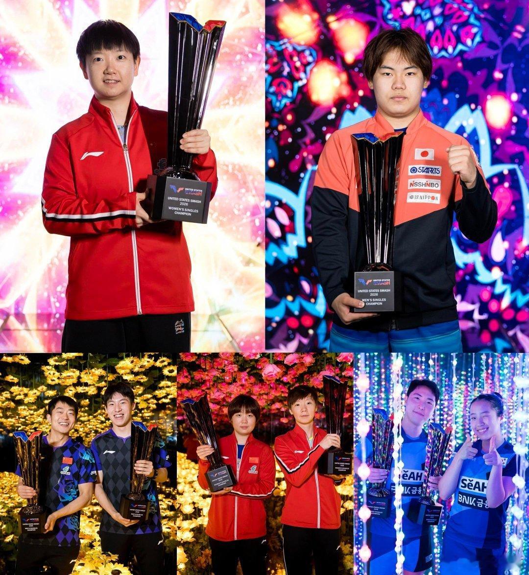 WTT美国大满贯冠军城市照洛杉矶360光影幻境见证荣耀！孙颖莎、松岛辉空、王曼昱