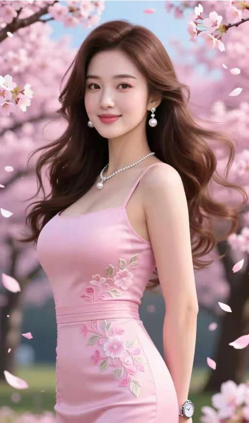 忽如一夜春风来，千树万树梨花开。落花缤纷，香飘四季。纯真少女，美若鲜花。