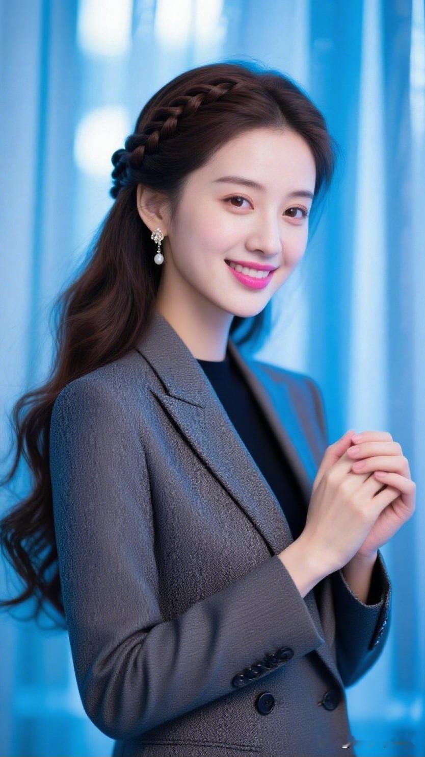 优雅职场风，甜美笑容，时尚穿搭。你认为最有气质的美女是谁