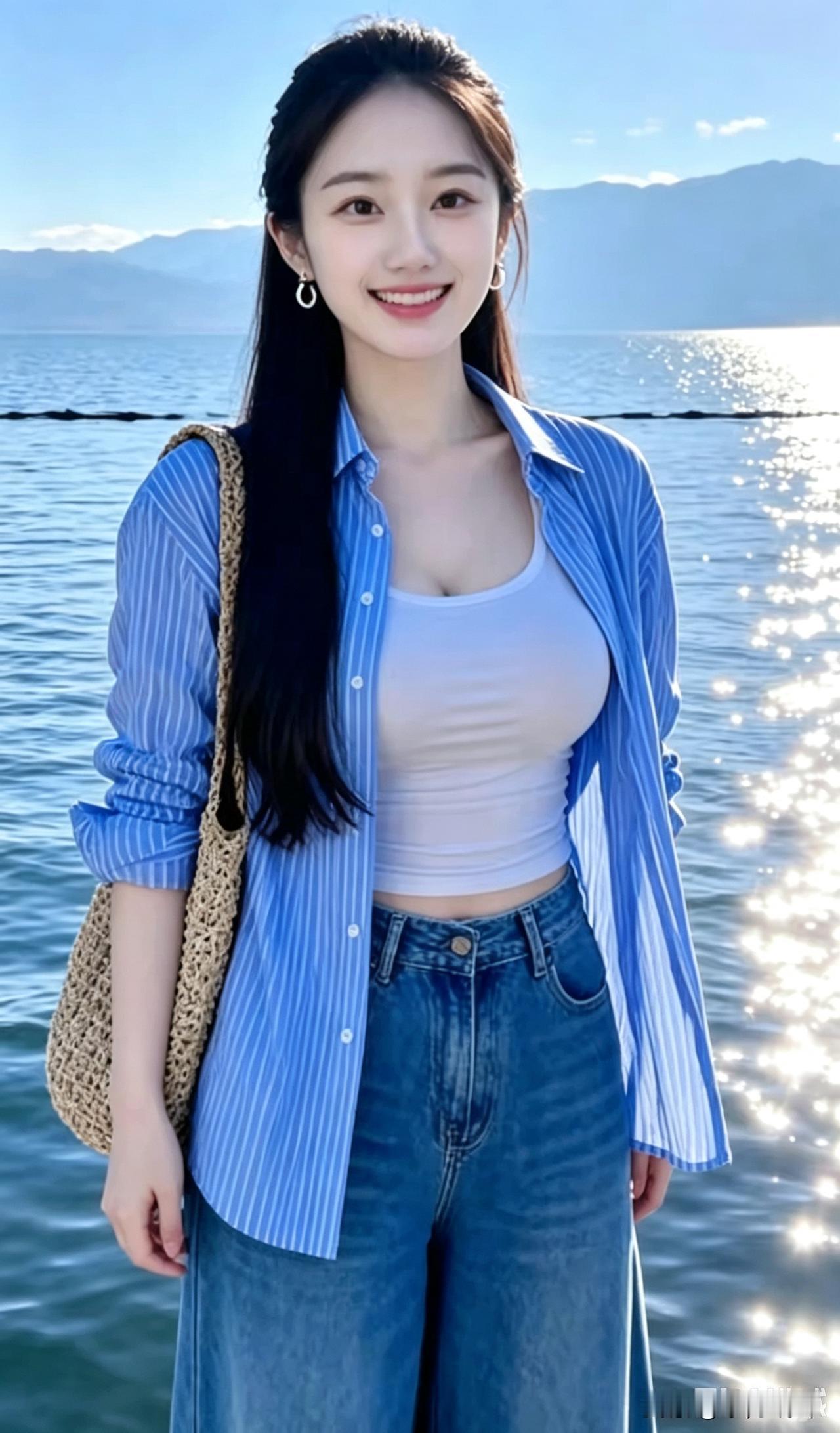 午后到湖边，什么都不干只看波光正午过后，我临时绕路来到这片湖岸。没有抱着打