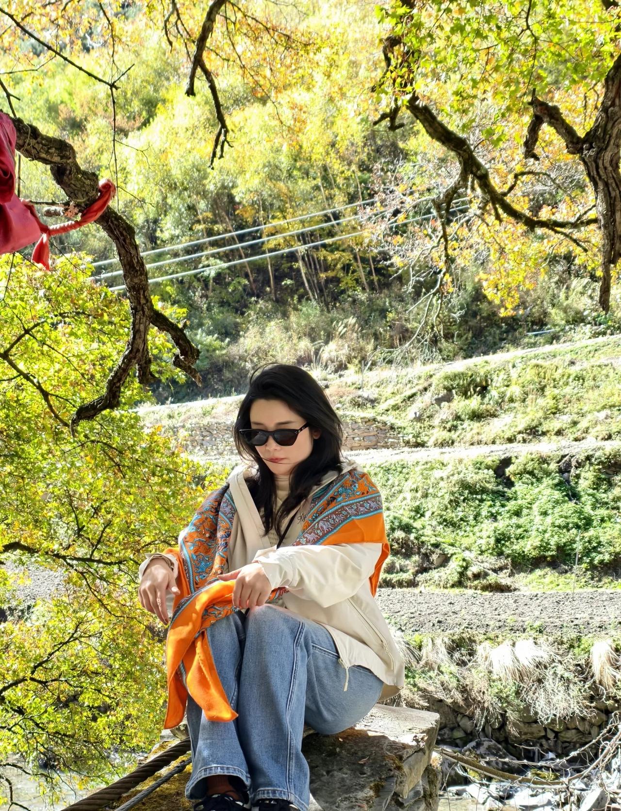 米亚罗｜二古溪的网红树人一点也不多11.5号去的去的时候如图6外面有一点红