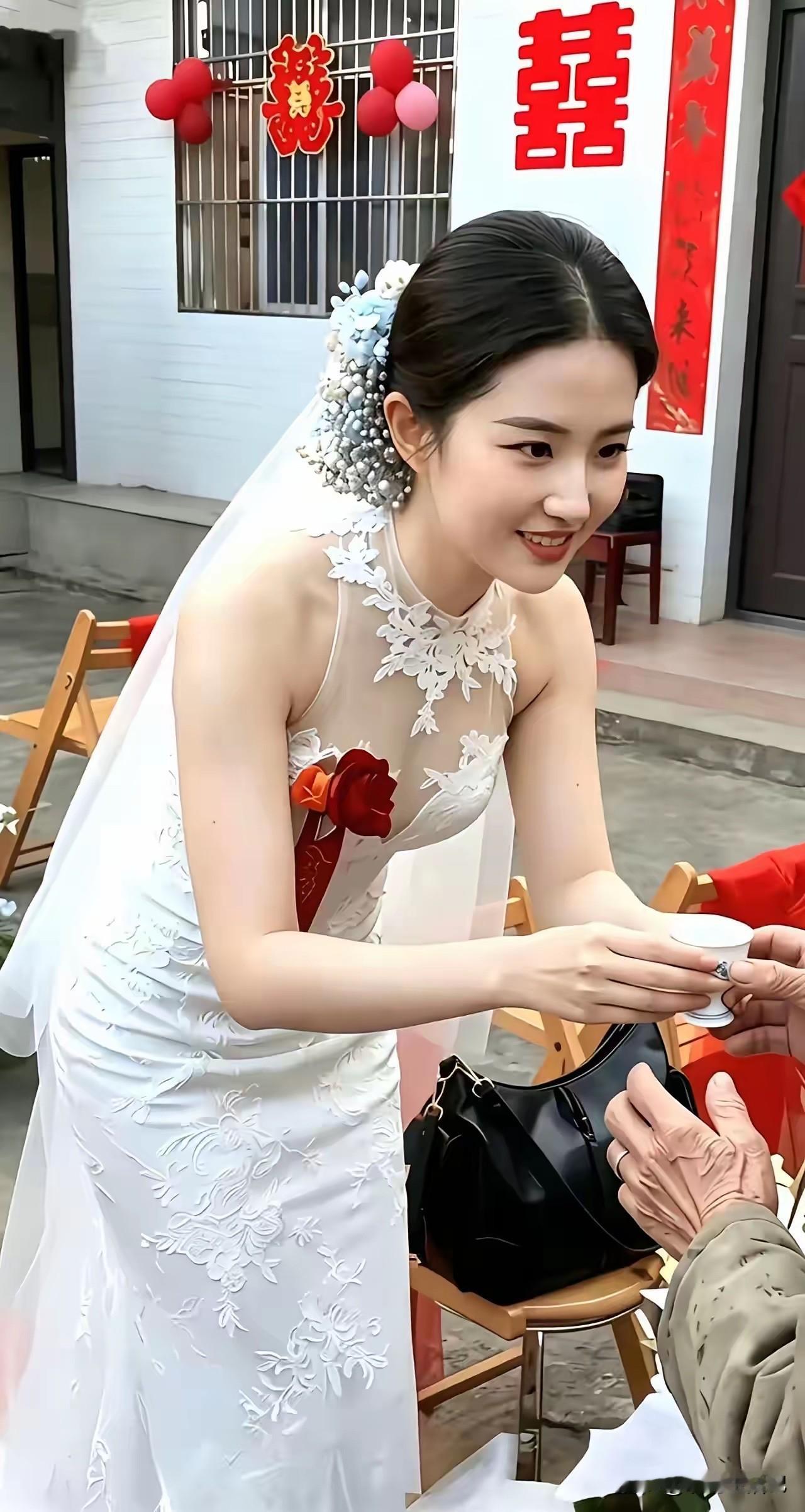 男人心目中最美新娘，应该就是她这样的吧。