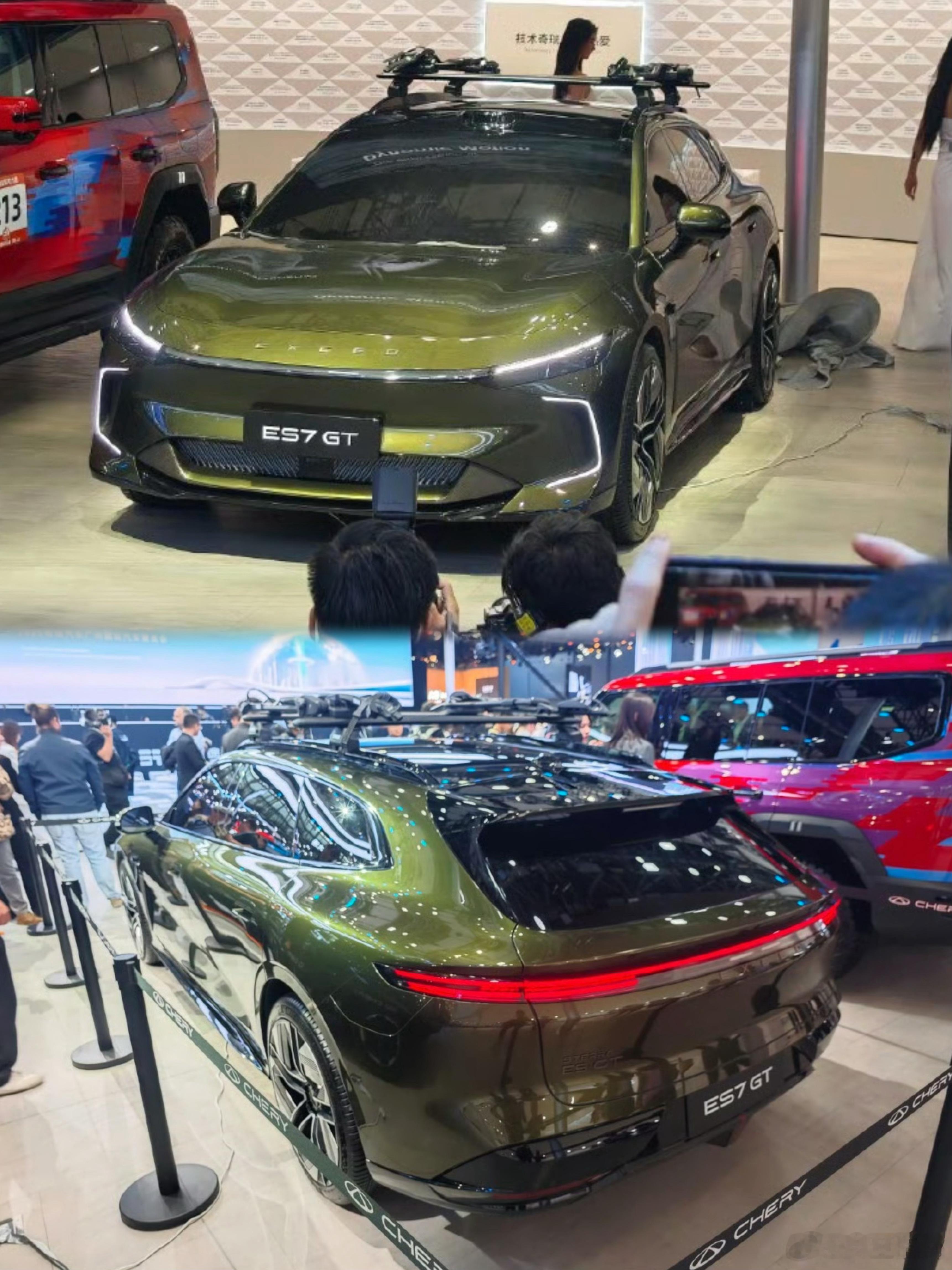 新出一款猎装车星途醒纪元ES7GT采用3电机布局，百公里加速小于3秒，并采用增