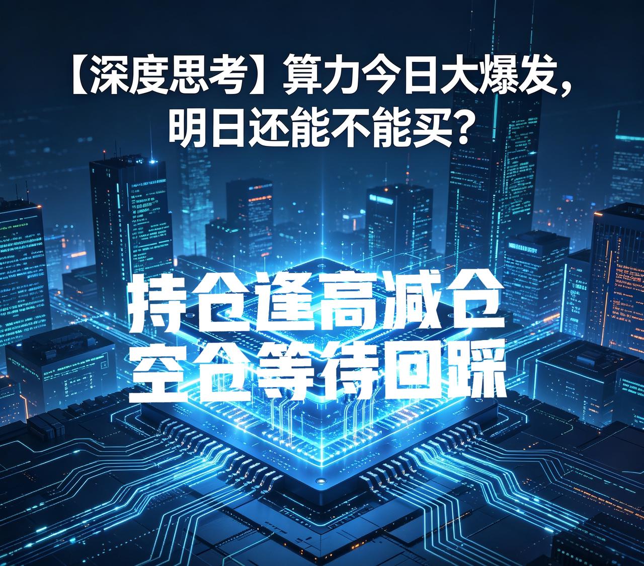 【深度思考】算力今日大爆发，明日还能不能买？（建议：明分化是必然——持仓逢高减仓