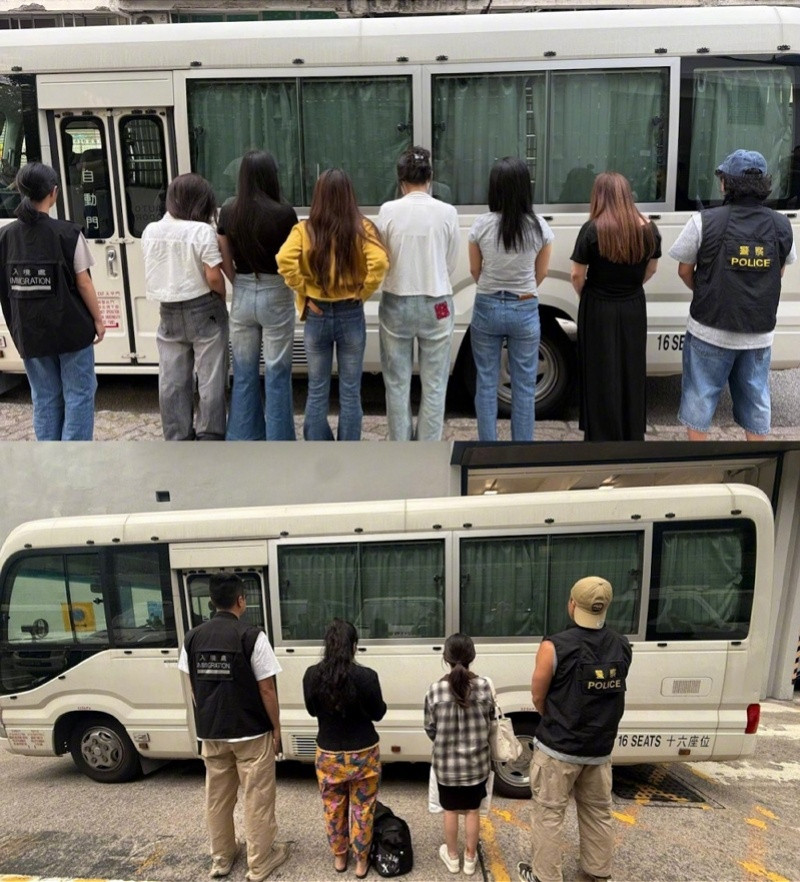 #香港扫黄行动被捕人员含未成年#【#8名内地女子在港卖淫被拘捕#！近期扫黄行动被