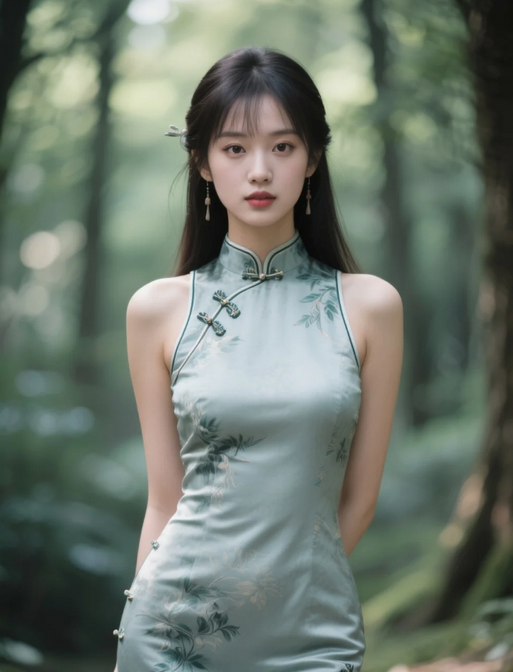 透露出一种超凡脱俗的温婉气质。