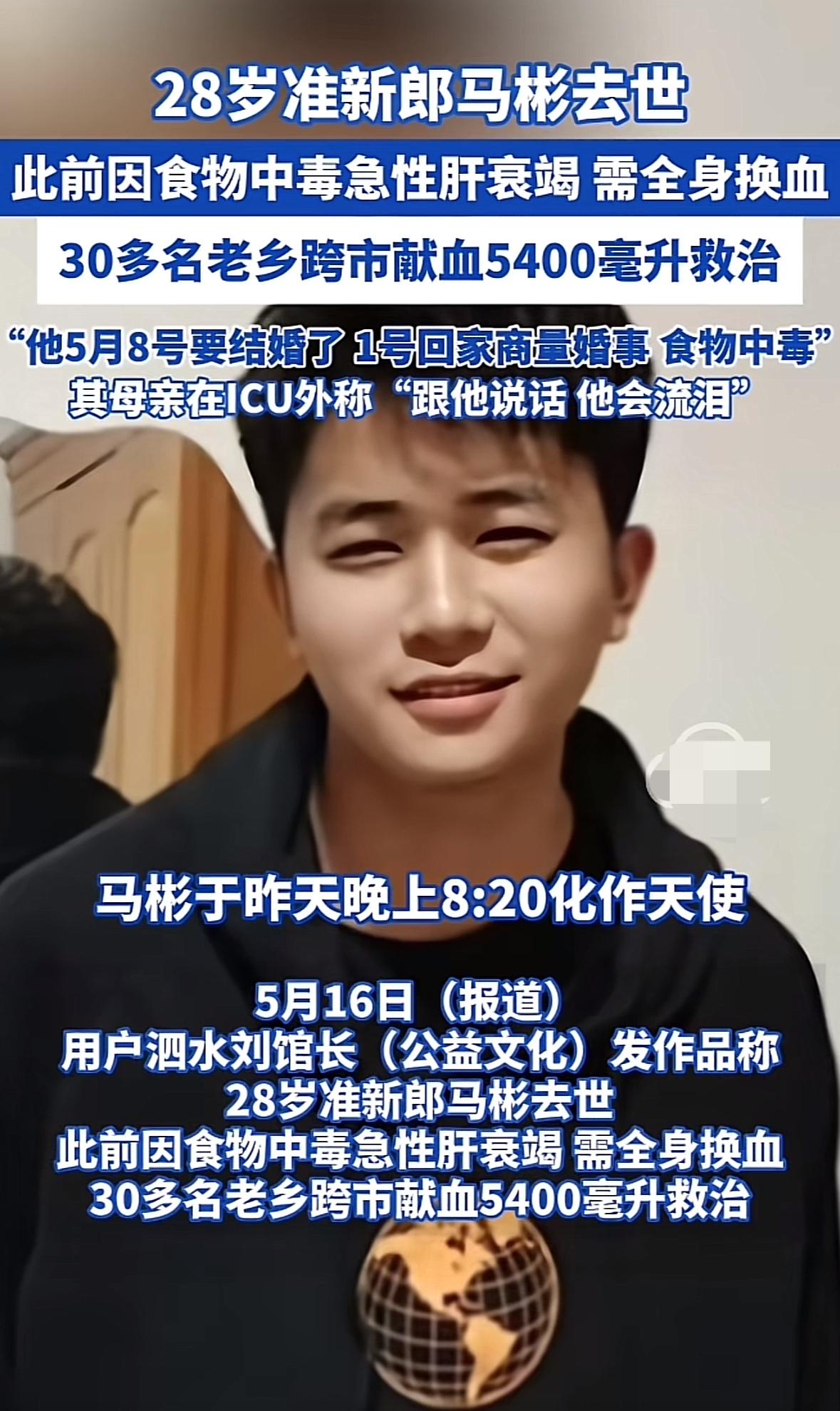 太可惜了！这么阳光的帅小伙“准新郎”居然因食物中毒去世了，才28岁，本月八号本来