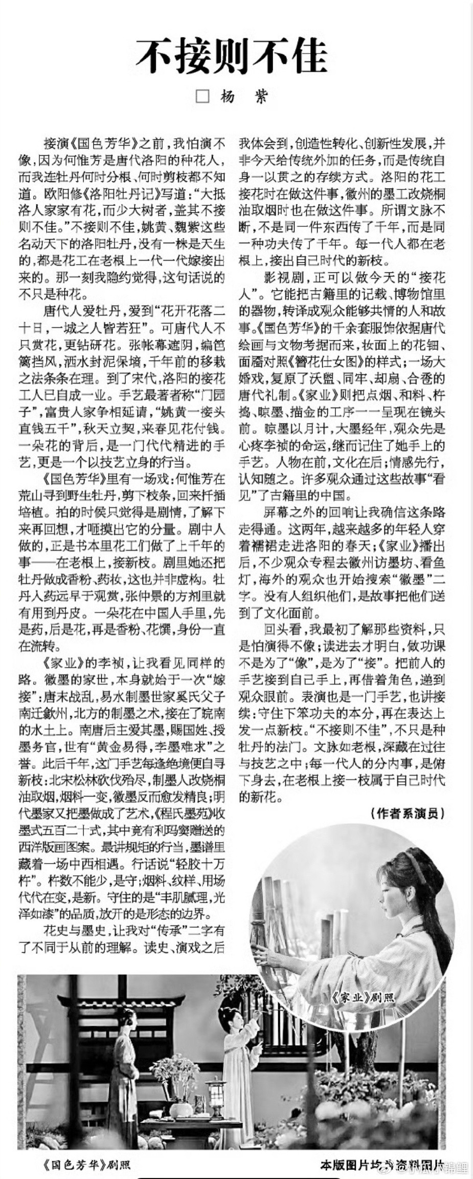 杨紫谈不接则不佳杨紫不接则不佳才华横溢言之有物