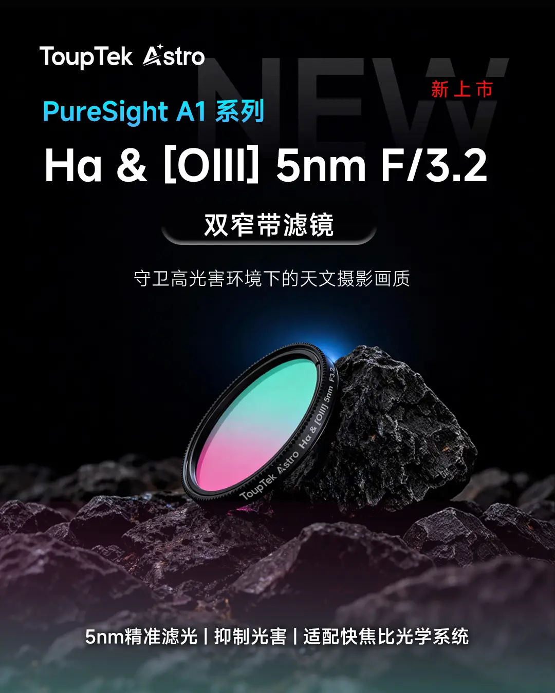 Hα&双窄滤镜登场！。高光害城市彩色天文摄影的必备选择，5...