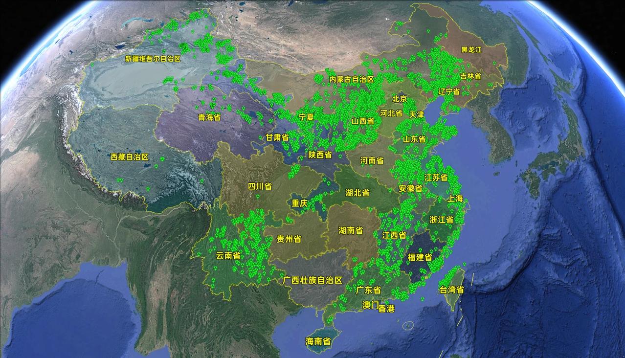中国的风力发电呈现出了三北陆上风电基地+东部沿海海上集群的“海陆并进”格局，截至