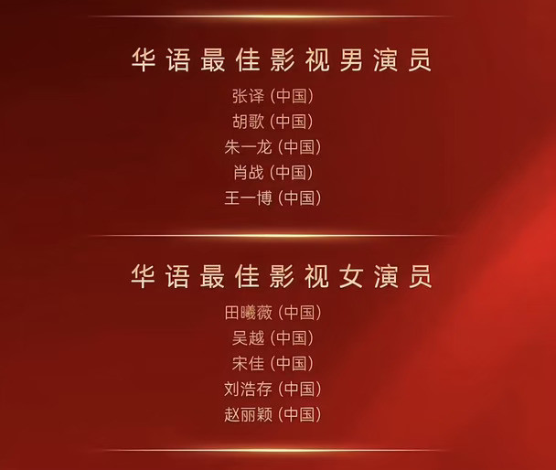 华鼎奖提名名单，你最期待谁得奖