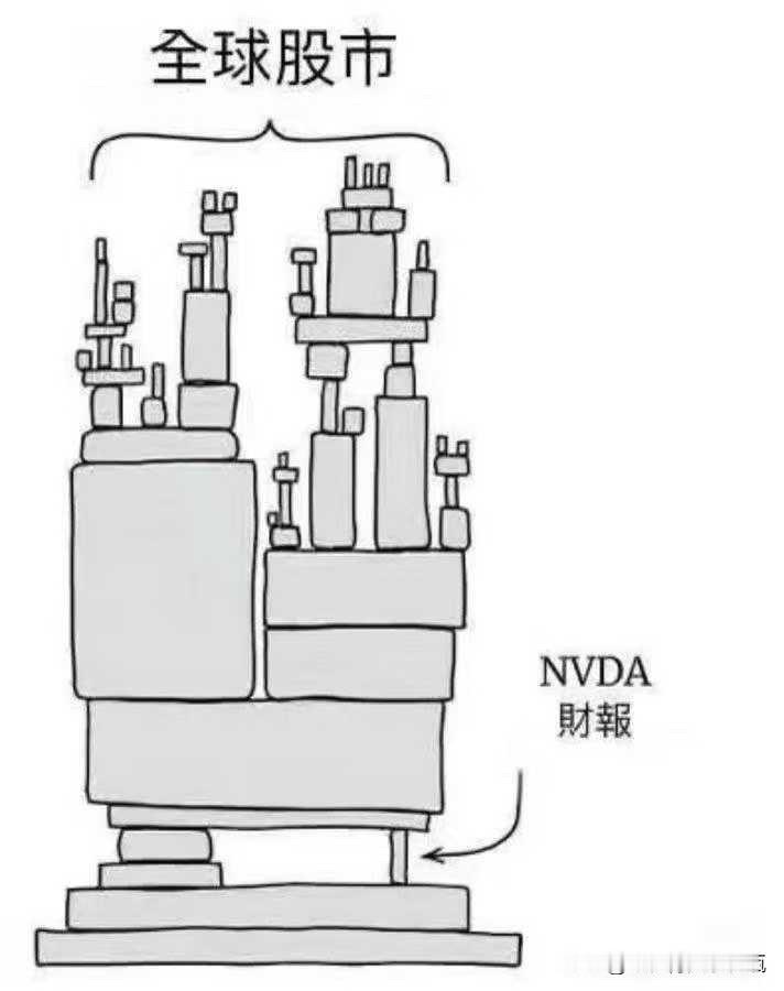 这张图真的很精辟。英伟达撑起美股的天。