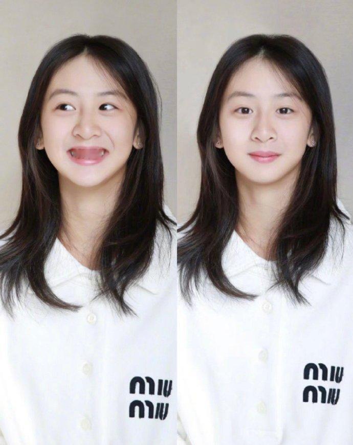 森碟与小S二女儿差不多大，然而一个是正常的少女穿着，另一个却打扮的非常成熟​​