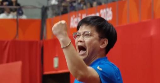 中国台北男乒主教练王翊泽彻底尴尬了！亚运会男单半决赛林昀儒第五局完成绝杀3: