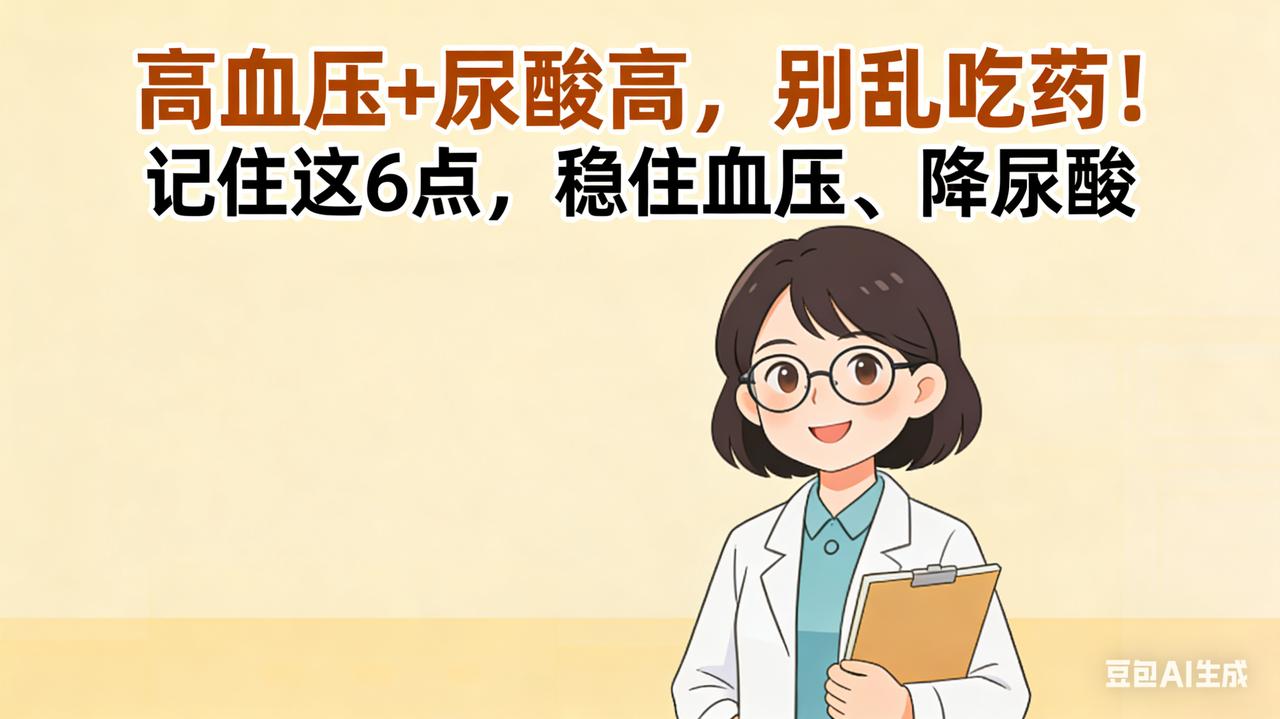 高血压+尿酸高，别乱吃药！记住这6点，稳住血压、降尿酸大家好，我是倩倩药师