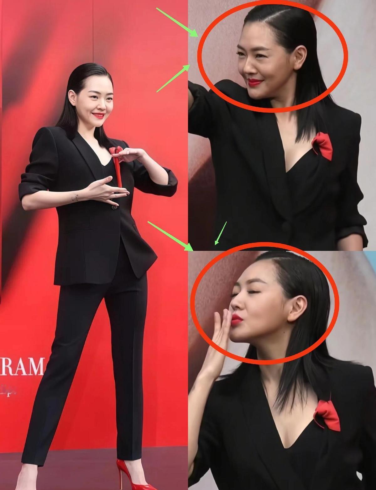 小S穿黑西装现身，网友直呼状态不对劲。造型变了，人也变了？姐妹俩最近一次同框