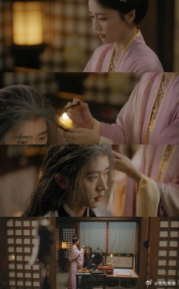 莫离白鹿给丞磊染发救命，《莫离》这染发哪是染黑啊，分明是把墨修尧的心染碎了！叶璃