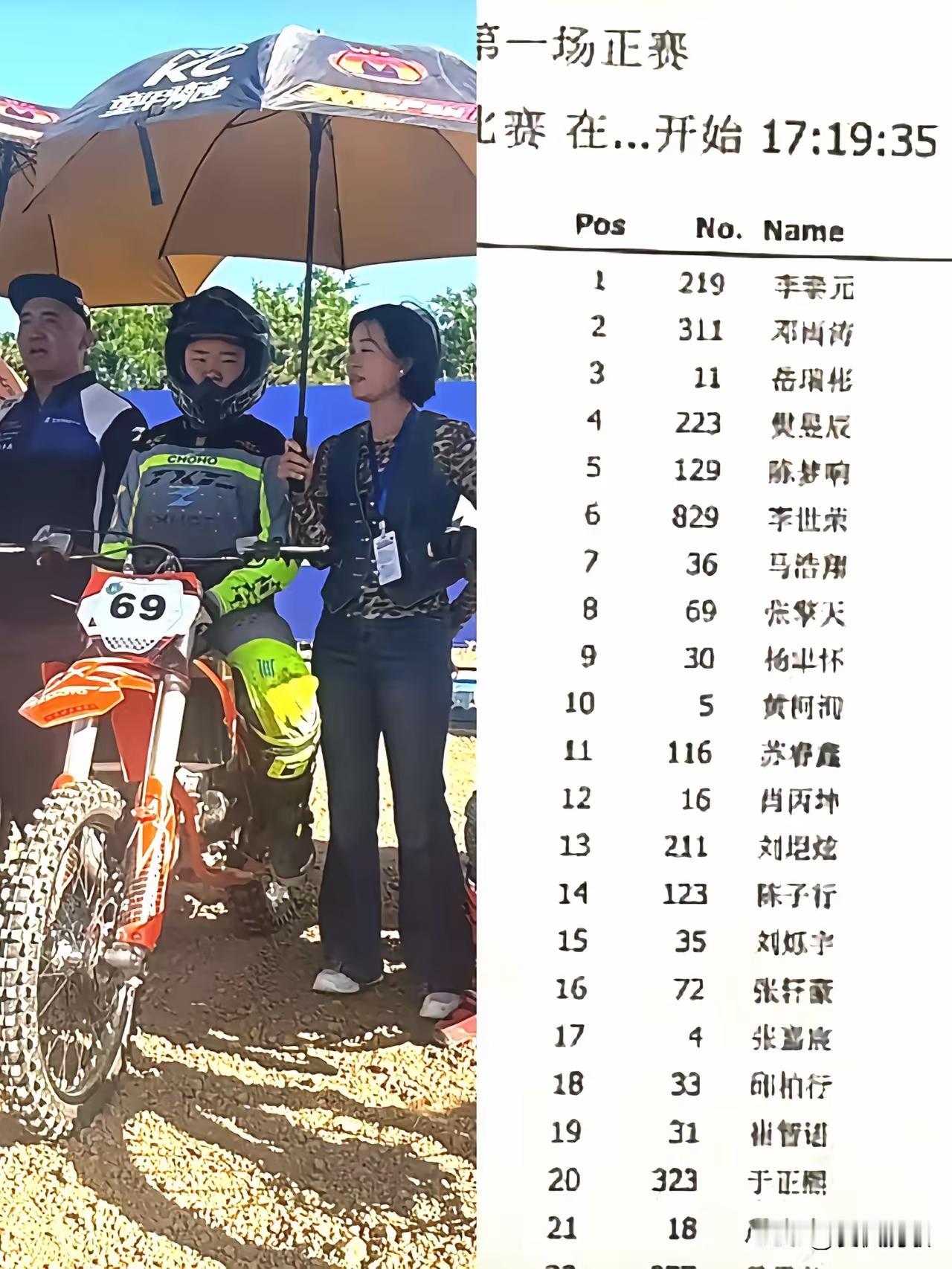 5月4日秦汉越野摩托车联赛开赛，张雪的儿子张擎天也跑出个人最好成绩，拿下第8名。
