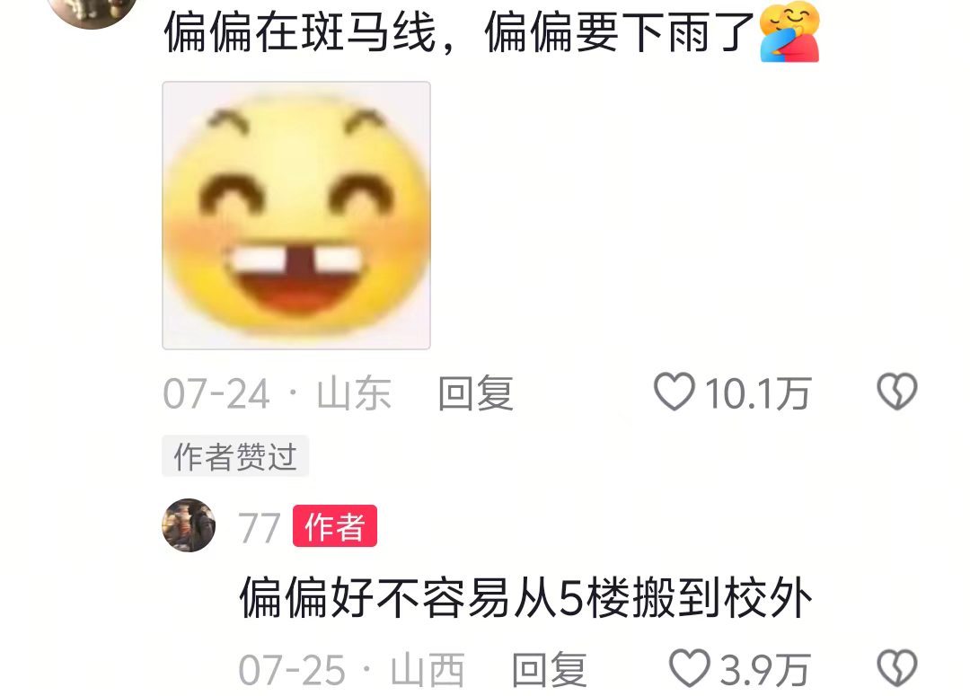 最担心的事情还是发生了，偏偏在斑马线，偏偏要下雨了