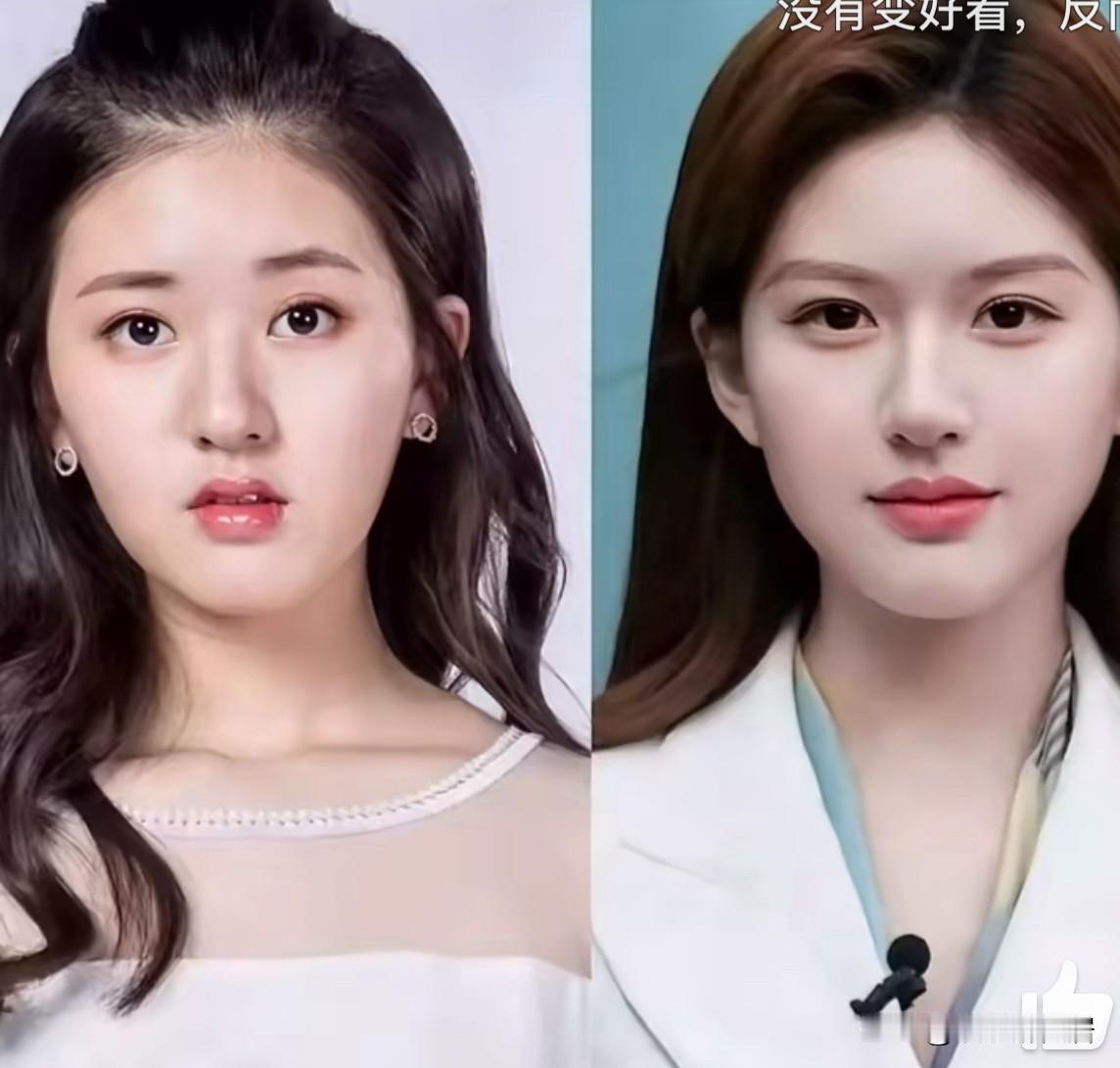 赵露思这变化大的，不仅仅是容貌上，单看着眼神也跟以前不一样了，以前的眼神天真无