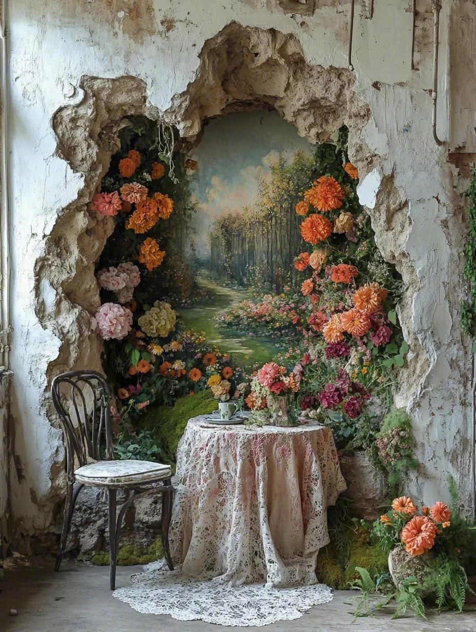 战损版莫奈花园，要的就是这种破旧感设计美学创意空间设计