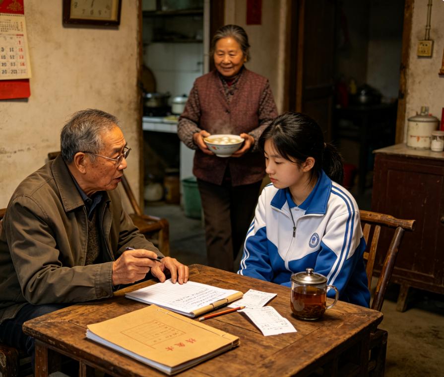 继母生了小弟弟后，我爸让我辍学进厂，我连夜跑去外公家，外公却挡在门口说：学可以上