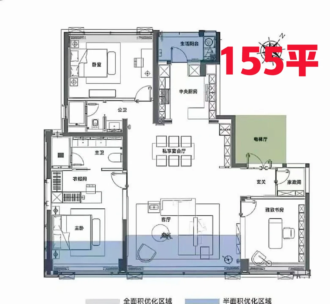 长江中心，155平价格低，总31层，还不错