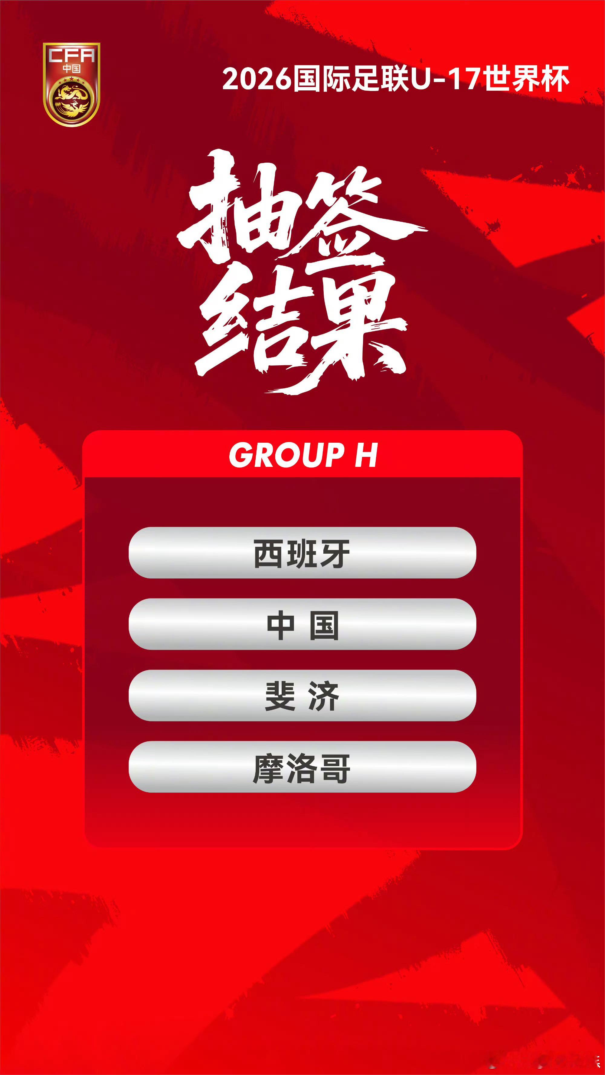中国U17男足这抽签很来劲，对手强的真强弱的真弱，进攻防守都能检阅一下，十一月