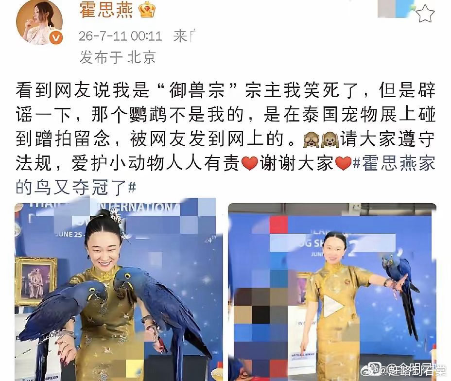霍思燕更新社交动态，看完网友给她起的新称号，霍思燕要被笑死了。