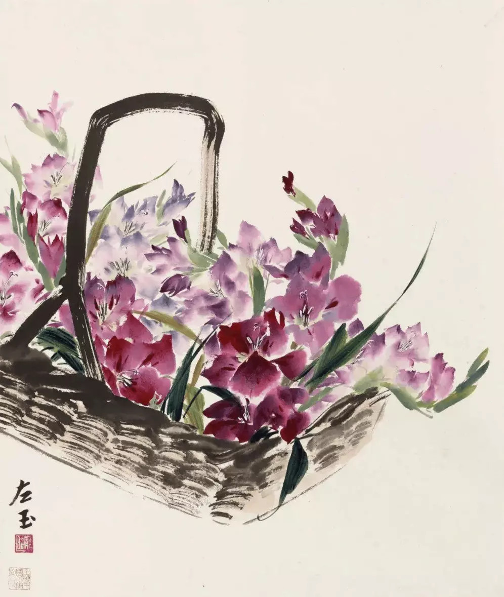 庞左玉花鸟，笔致秀雅。庞左玉（1915—1969）又名昭，别署瑶草庐主，浙江吴兴