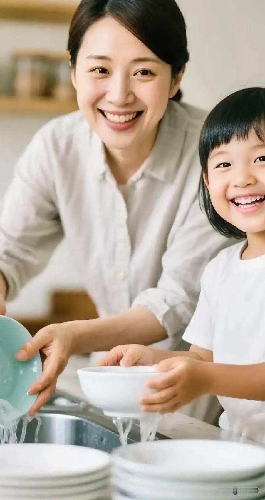 “谁答错谁洗碗，不许赖账啊！”妈妈把围裙往桌上一甩，朝女儿和爸爸挤眼睛。女儿立刻