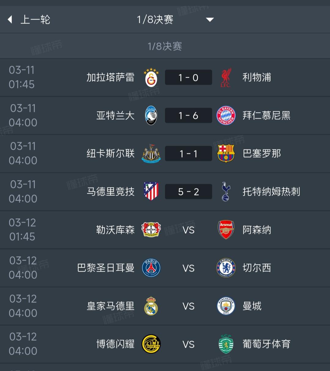 欧冠八强比赛，英超球队出师不利呀。利物浦踢不过加拉塔萨雷，期待主场翻盘。
