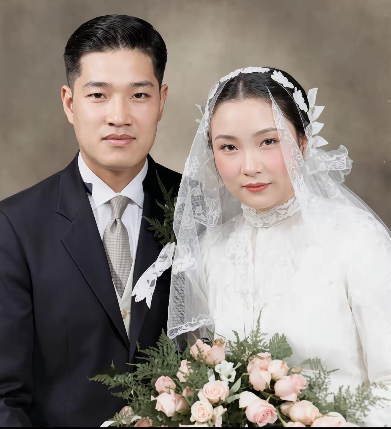 王铎：胡蝶和潘有声的结婚照朋友，你看——胡蝶当时还真是年轻啊！
